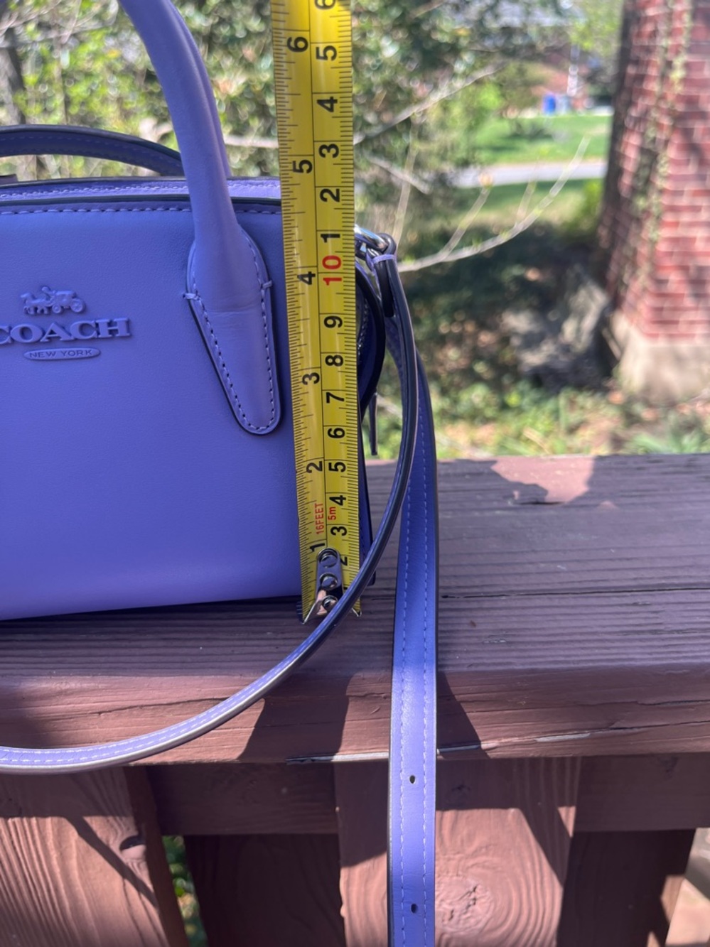 Coach Lavender Mini Satchel Bag with adjustable crossbody - Picture 15 of 17